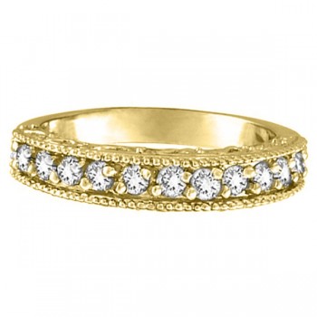 Stackable Diamond Ring Anniversary Band 14k Yellow Gold  (0.31ct)