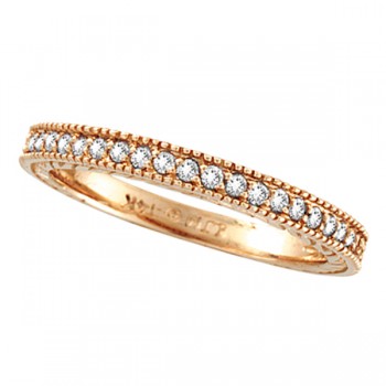 Diamond Eternity Wedding Ring Band in 14K Rose Gold (0.31ctw)