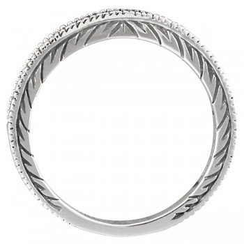 Black Diamond Stackable Ring Guard in 14K White Gold (0.312 ct)