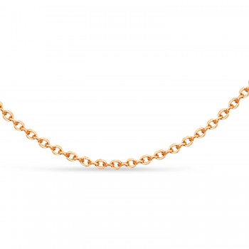 Cable Chain Necklace With Lobster Lock 14k Rose Gold