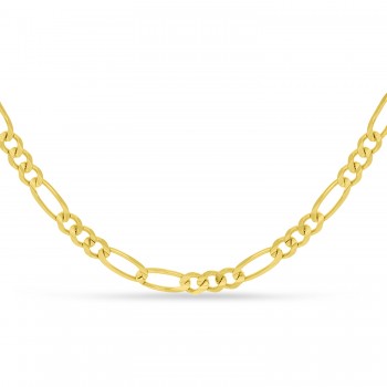 Large Figaro Chain Necklace With Lobster Lock 14k Yellow Gold