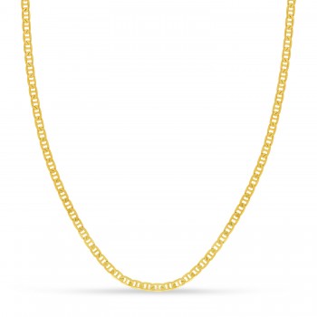 Mariner Chain Necklace With Lobster Lock 14k Yellow Gold