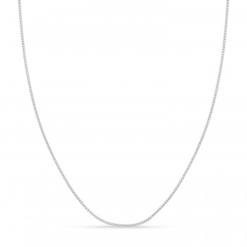 Franco Chain Necklace With Lobster Lock 14k White Gold