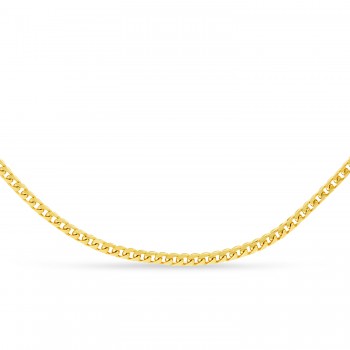 Franco Chain Necklace With Lobster Lock 14k Yellow Gold