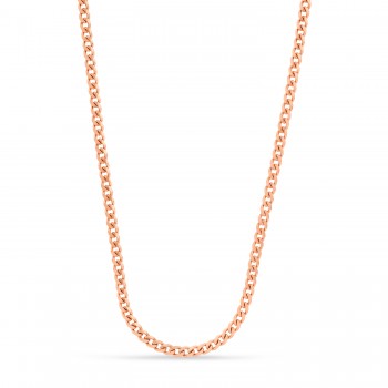 Miami Cuban Chain Necklace 14k Rose Gold