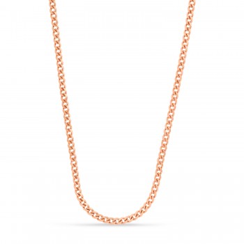 Miami Cuban Chain Necklace 14k Rose Gold