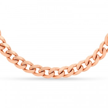 Miami Cuban Chain Necklace 14k Rose Gold