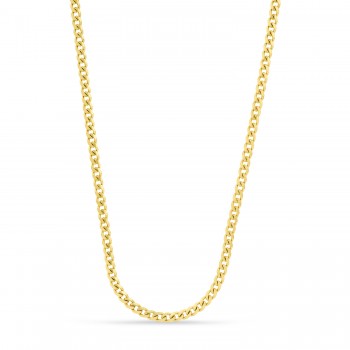 Miami Cuban Chain Necklace 14k Yellow Gold