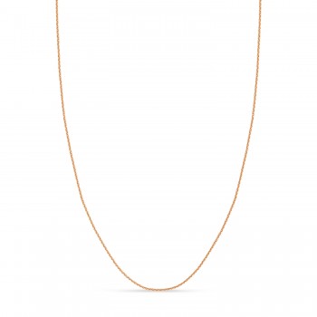 Cable Chain Necklace With Lobster Lock 14k Rose Gold