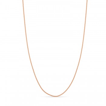 Box Chain Necklace With Lobster Lock 14k Rose Gold