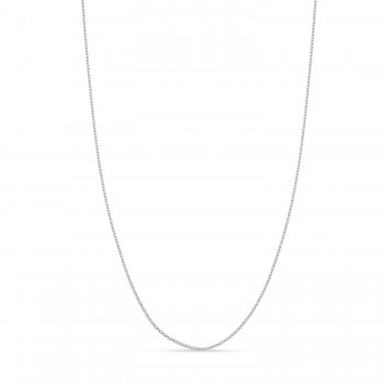 Box Chain Necklace With Lobster Lock 14k White Gold