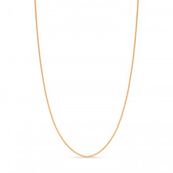 Large Box Chain Necklace With Lobster Lock 14k Rose Gold