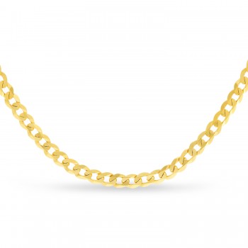 Curb Chain Necklace With Lobster Lock 14k Yellow Gold
