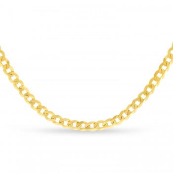 Curb Chain Necklace With Lobster Lock 14k Yellow Gold