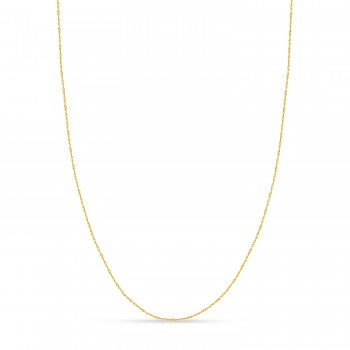 Singapore Chain Necklace With Lobster Lock 14k Yellow Gold