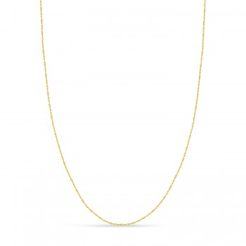 Singapore Chain Necklace With Lobster Lock 14k Yellow Gold
