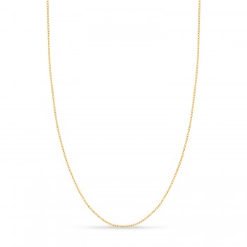 Designer Rolo Chain Necklace 14k Yellow Gold