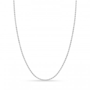 Valentino Chain Necklace 14k White Gold