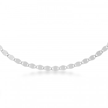 Valentino Chain Necklace 14k White Gold