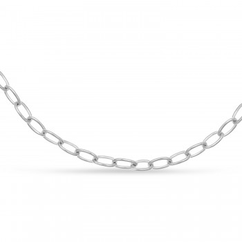 Forzentina Chain Necklace With Lobster Lock 14k White Gold