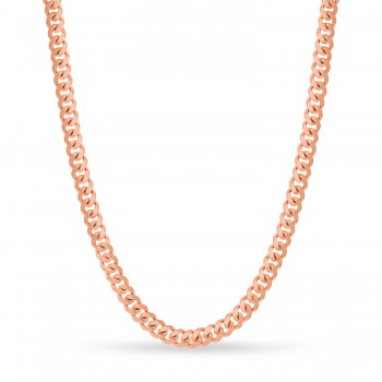 Large Miami Cuban Chain Necklace 14k Rose Gold