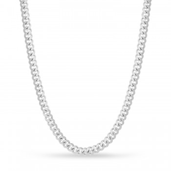 Large Miami Cuban Chain Necklace 14k White Gold