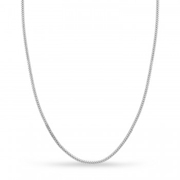 Small Miami Cuban Chain Necklace 14k White Gold