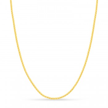 Large Round Box Chain Necklace 14k Yellow Gold