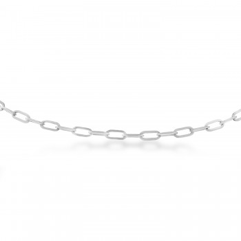 Long Forzentina Chain Necklace 14k White Gold