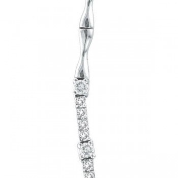 Diamond Tie Lariat Choker Necklace in 14K White Gold (2.25ct)