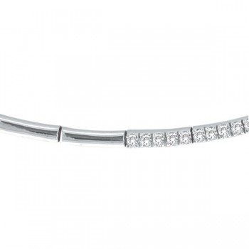 Diamond Tennis Choker Necklace in 14k White Gold (2.31ct)