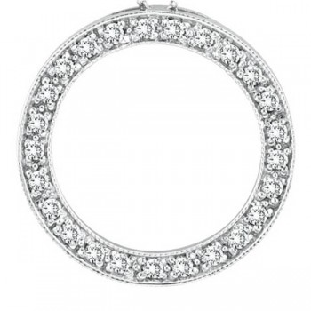 Diamond Circle of Life Pendant Necklace in 14k White Gold (0.53 ctw)