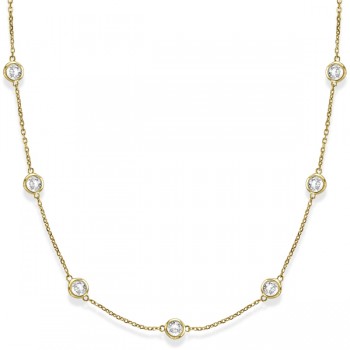 Lab Grown Diamonds By The Yard Station Necklace 14k Yellow Gold (3.50ct)