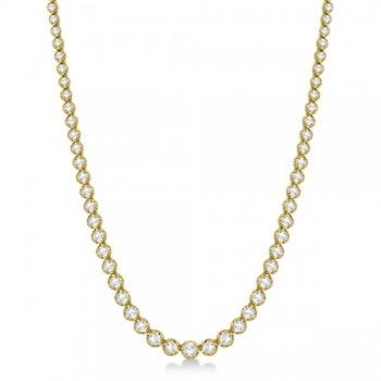 Eternity Diamond Tennis Necklace 14k Yellow Gold (10.35ct)