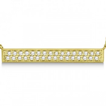 Double Row Horizontal Diamond Bar Necklace 14k Yellow Gold 0.33ct