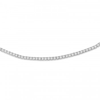 Diamond Tennis Choker Necklace for Women in 14k White Gold (2.00 ctw)