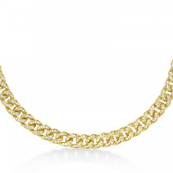 Diamond Miami Cuban Chain Necklace 14k Yellow Gold (6.26ct)