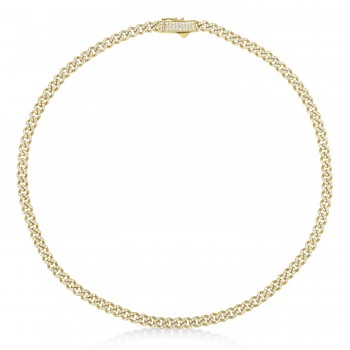 Diamond Link Chain Necklace 14k Yellow Gold (6.24ct)