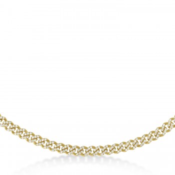 Diamond Link Chain Necklace 14k Yellow Gold (6.24ct)