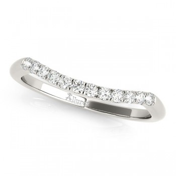 Diamond Contoured Wedding Band Ring Platinum (0.18ct)