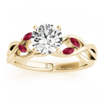 Ruby Marquise Vine Leaf Engagement Ring 14k Yellow Gold (0.20ct)