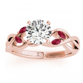 Ruby Marquise Vine Leaf Engagement Ring 18k Rose Gold (0.20ct)