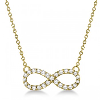 Twisted Infinity Diamond Pendant Necklace 14k Yellow Gold (0.50ct)