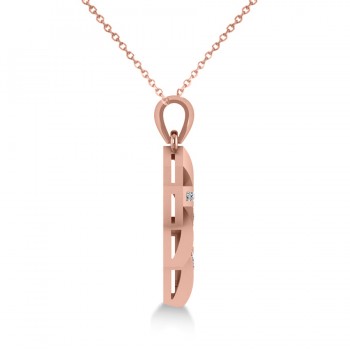 Diamond Star of David Pendant Necklace 14k Rose Gold (0.23ct)