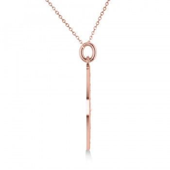 Shema Israel Jewish Pendant Necklace 14k Rose Gold