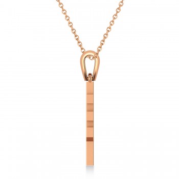 Eastern Orthodox Cross Pendant Necklace 14k Rose Gold