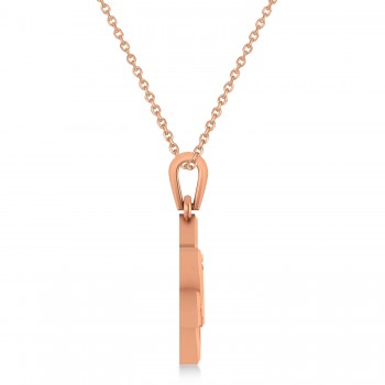 Love Jewish Star of David Pendant Necklace 14K Rose Gold
