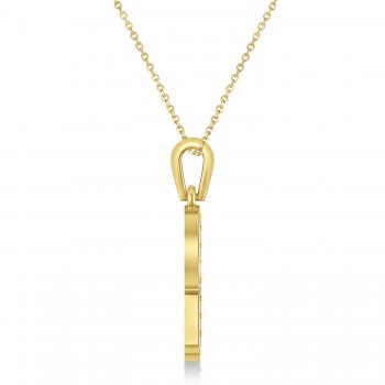 Diamond Hamsa Pendant Necklace 14k Yellow Gold (1.44ct)