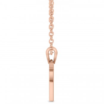 Jewish Chai Pendant Necklace 14K Rose Gold