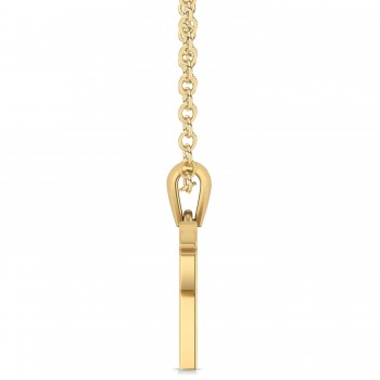Jewish Chai Pendant Necklace 14K Yellow Gold